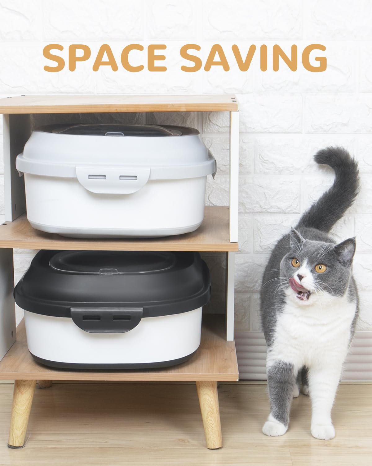 Collapsible Pet food storage Container, 30-32LBS, with Wheels, Black