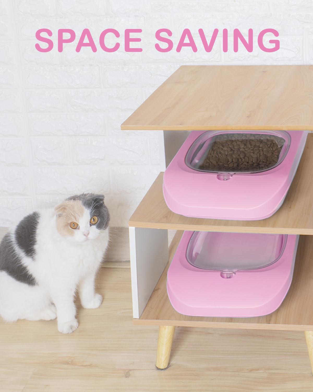 Collapsible Pet food storage Container, 10-13LBS, Pink