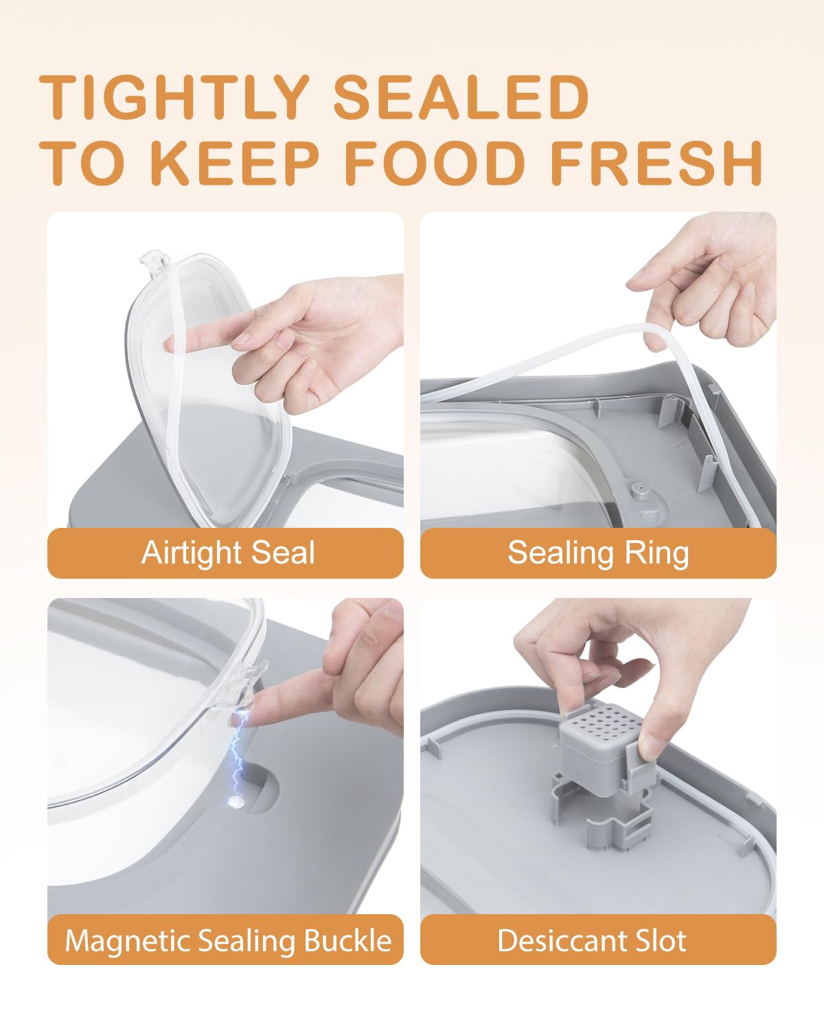 Collapsible Pet food storage Container, 10-13LBS, Set of 2