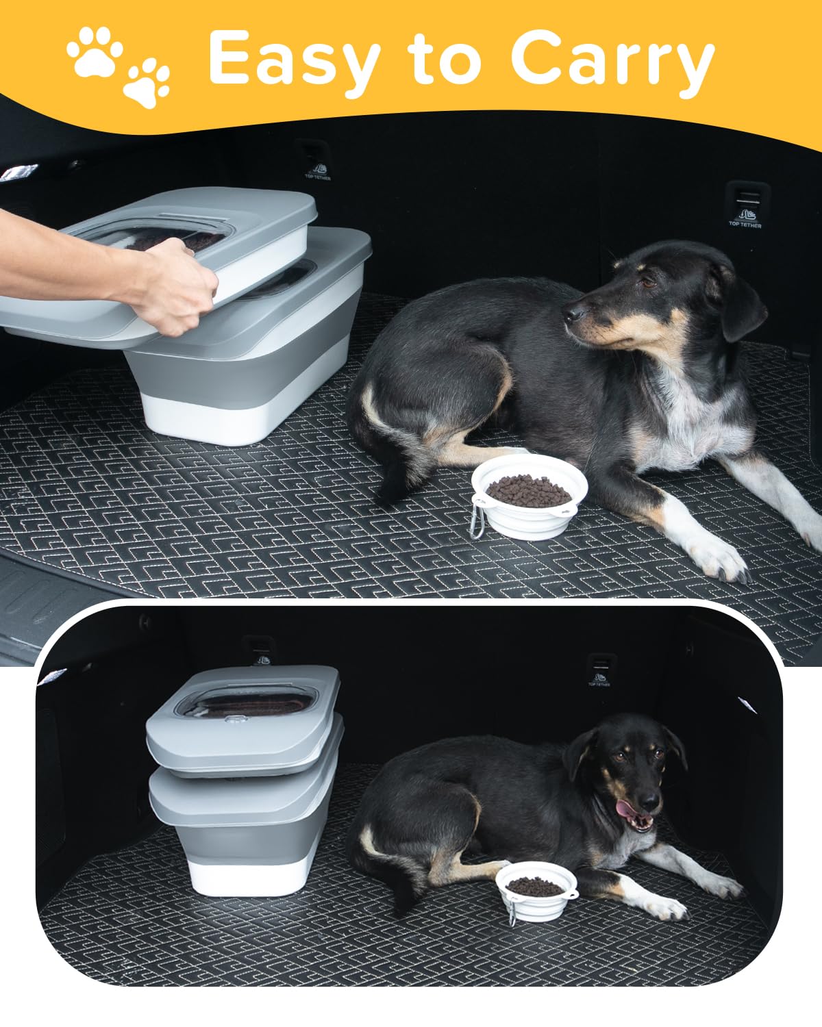 Collapsible Pet food storage Container, 10-13LBS, Set of 2